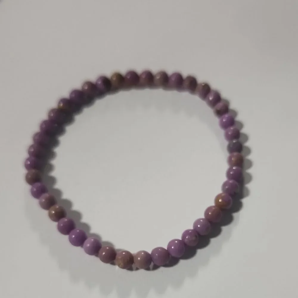 Purple Beaded Stretch Bracelet